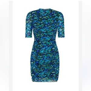 Ganni Printed Mesh Dress Size M